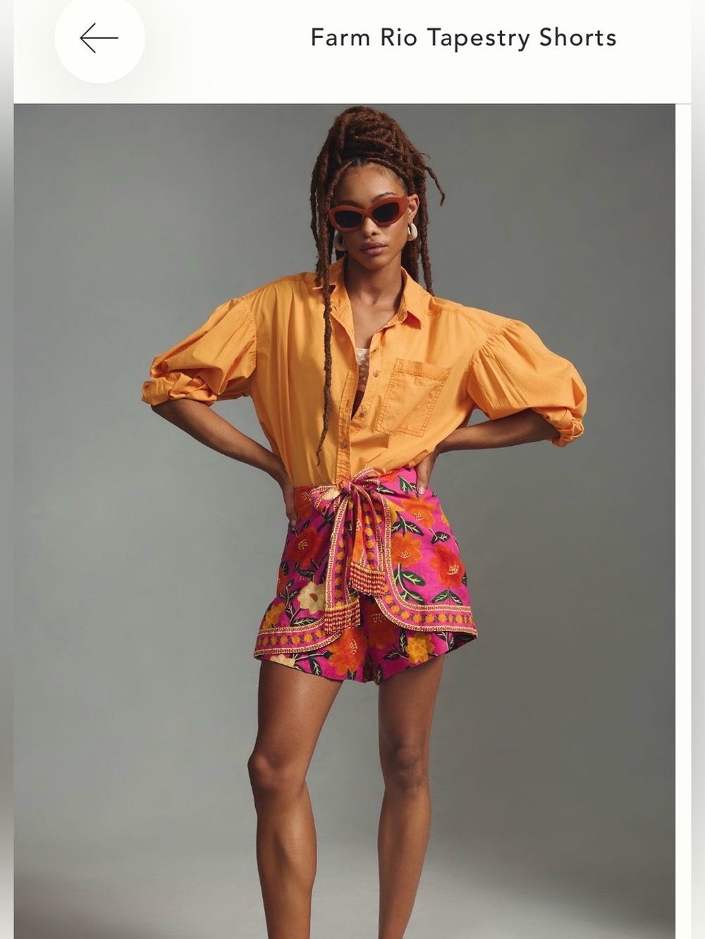 NWT Farm Rio Pink Floral Tapestry Shorts, size small